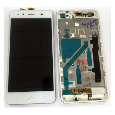 Bq Aquaris X5 FPC-S90723-1 pantalla lcd + tactil blanco + marco plata premium