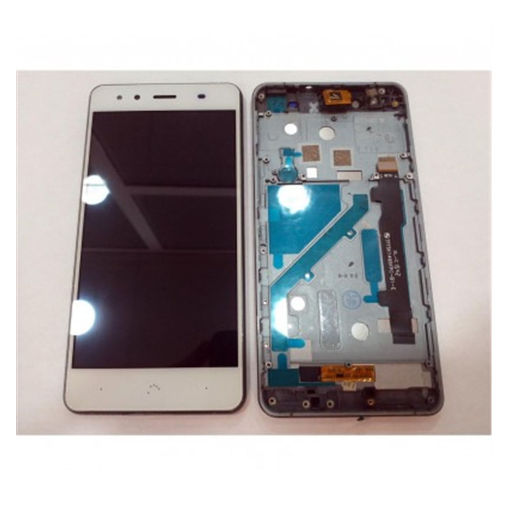 BQ Aquaris X5 5k1465  pantalla lcd + tactil blanco + marco gris oscuro