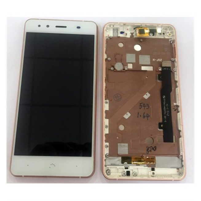 Bq Aquaris X5 TFT5K1465FPC-B1-E pantalla lcd + tactil blanco + marco rosa premium
