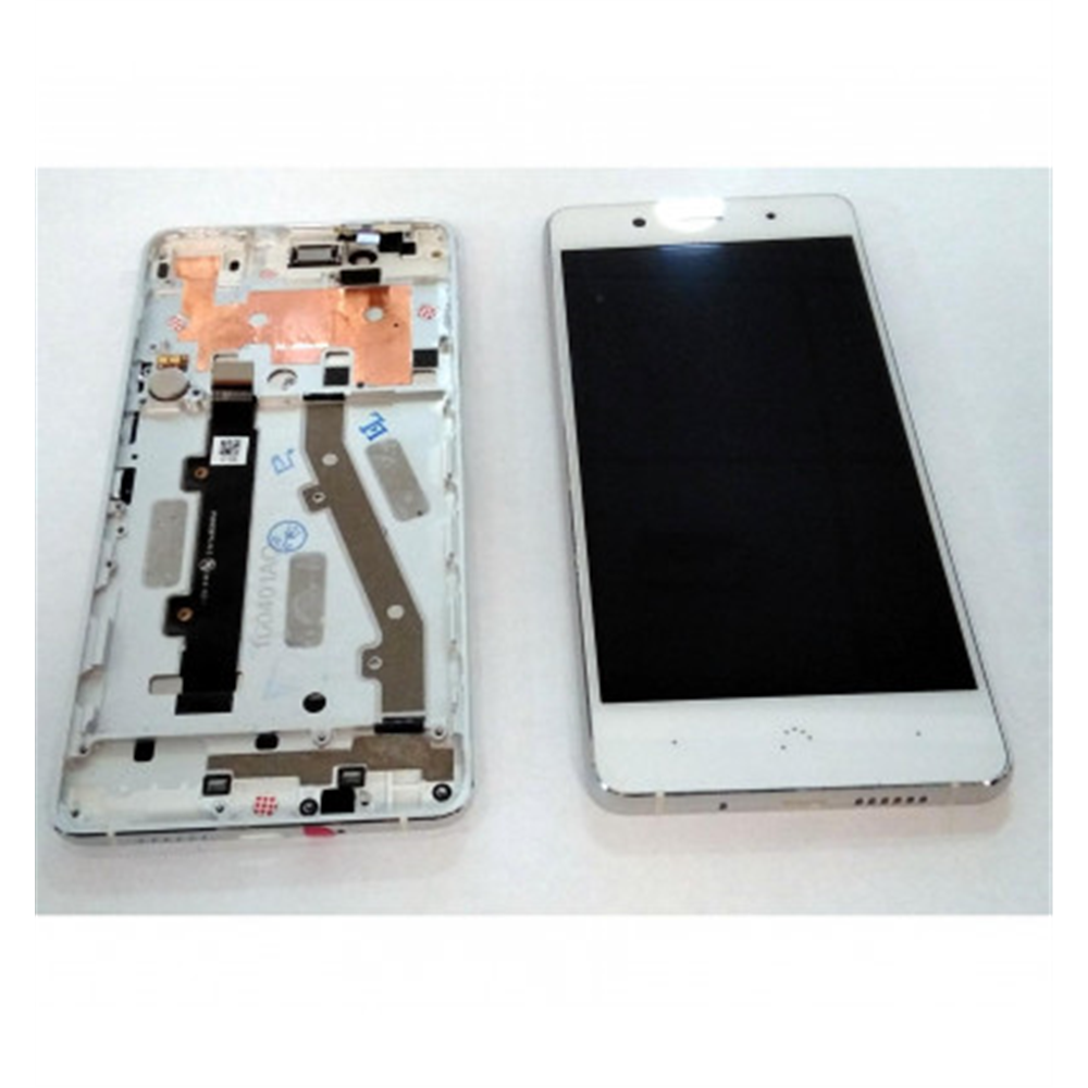 Pantalla LCD para BQ Aquaris X5 Plus mas tactil negro mas marco blanco
