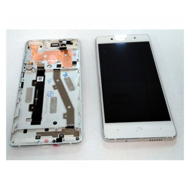 Pantalla LCD para BQ Aquaris X5 Plus mas tactil negro mas marco blanco