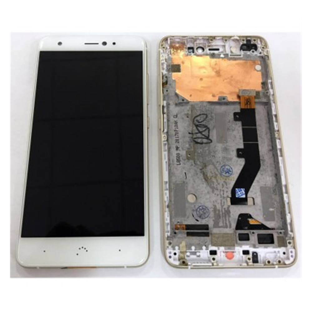 BQ Aquaris X Pro pantalla lcd + tactil blanco + marco dorado premium