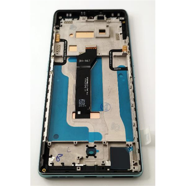Pantalla lcd para Cubot Hafury Meet mas tactil negro con marco verde calidad premium