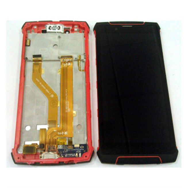 Pantalla LCD para Cubot King Kong 3 mas tactil negro mas marco rojo calidad premium
