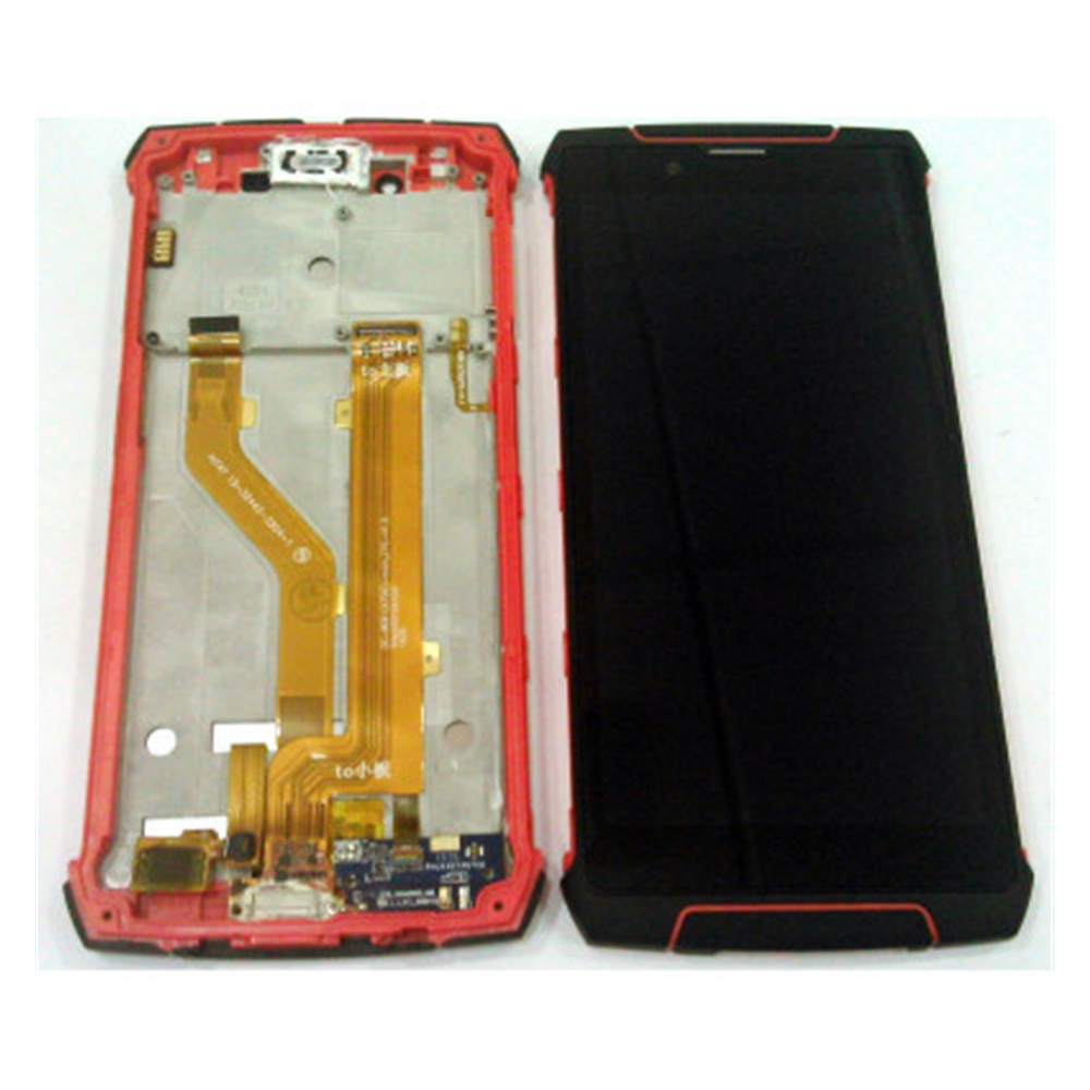 Pantalla LCD para Cubot King Kong 3 mas tactil negro mas marco rojo calidad premium