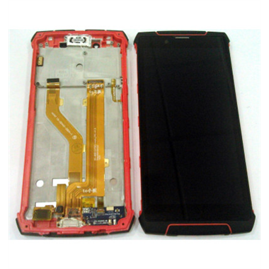 Pantalla LCD para Cubot King Kong 3 mas tactil negro mas marco rojo calidad premium