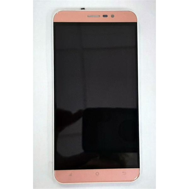 Pantalla lcd para Cubot Note S mas tactil rosa mas marco blanco calidad premium