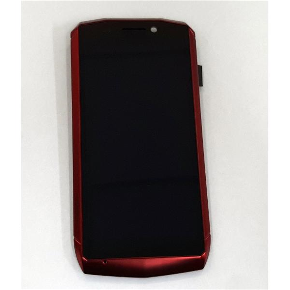 Pantalla lcd para Cubot Pocket mas tactil negro mas marco rojo calidad premium