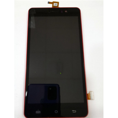Pantalla lcd para Cubot Rainbow mas tactil negro mas marco rojo calidad premium