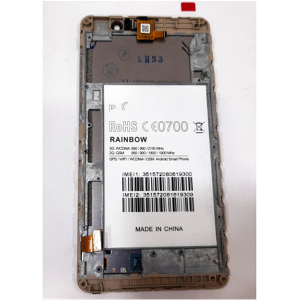 Pantalla lcd para Cubot Rainbow mas tactil dorado mas marco dorado calidad premium