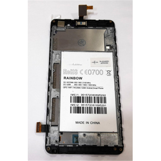Pantalla lcd para Cubot Rainbow mas tactil negro mas marco negro calidad premium