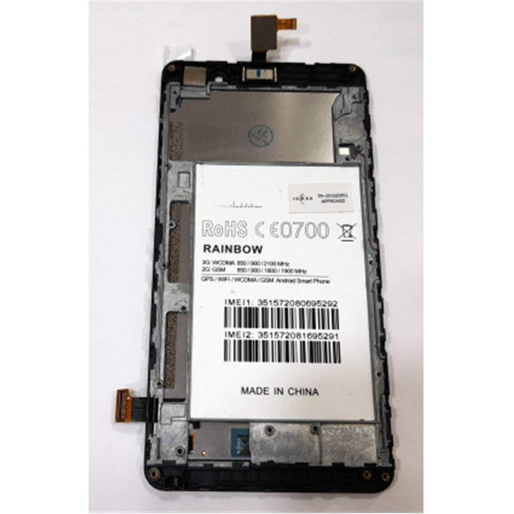 Pantalla lcd para Cubot Rainbow mas tactil negro mas marco negro calidad premium