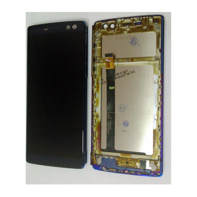 Pantalla lcd para Doogee BL12000 mas tactil negro mas marco azul calidad premium
