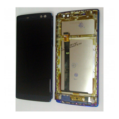 Pantalla lcd para Doogee BL12000 mas tactil negro mas marco azul calidad premium