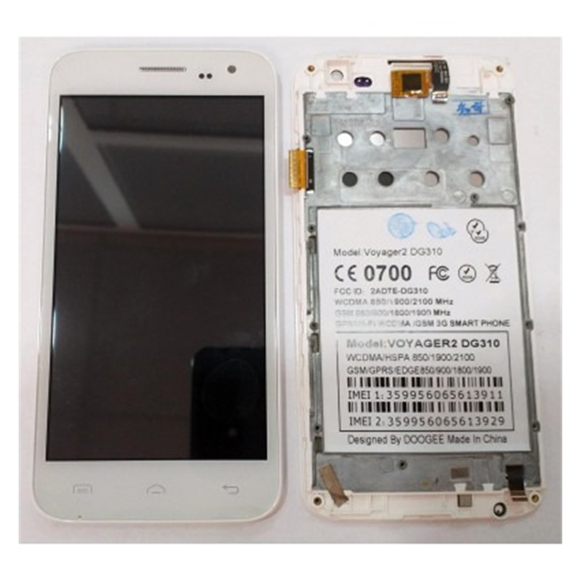 Doogee DG310 pantalla lcd + tactil blanco + marco blanco