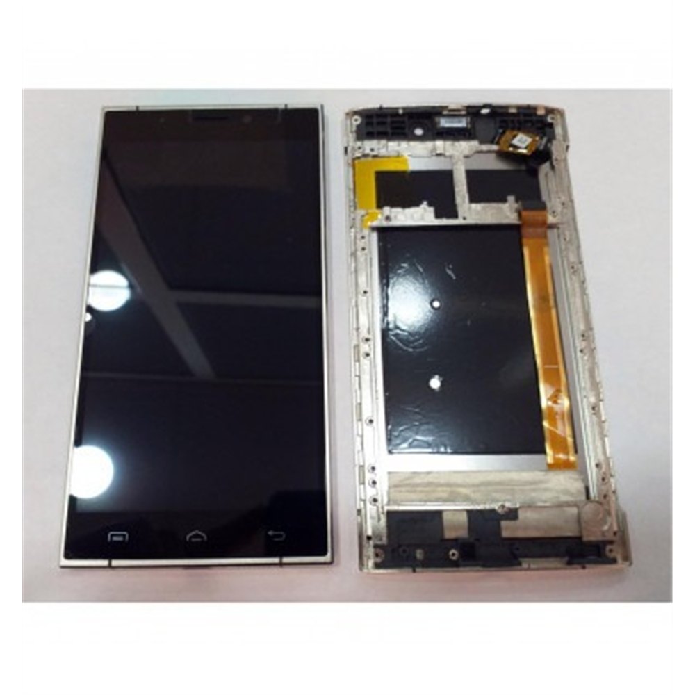 Doogee F5 pantalla lcd + tactil negro + marco dorado