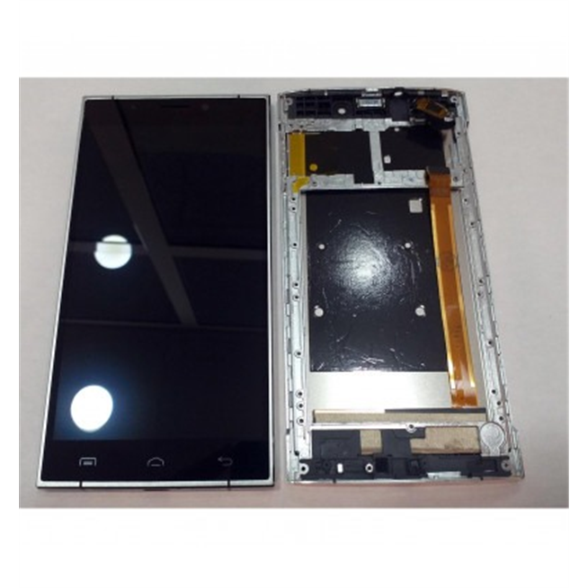 Doogee F5 pantalla lcd + tactil negro + marco plata