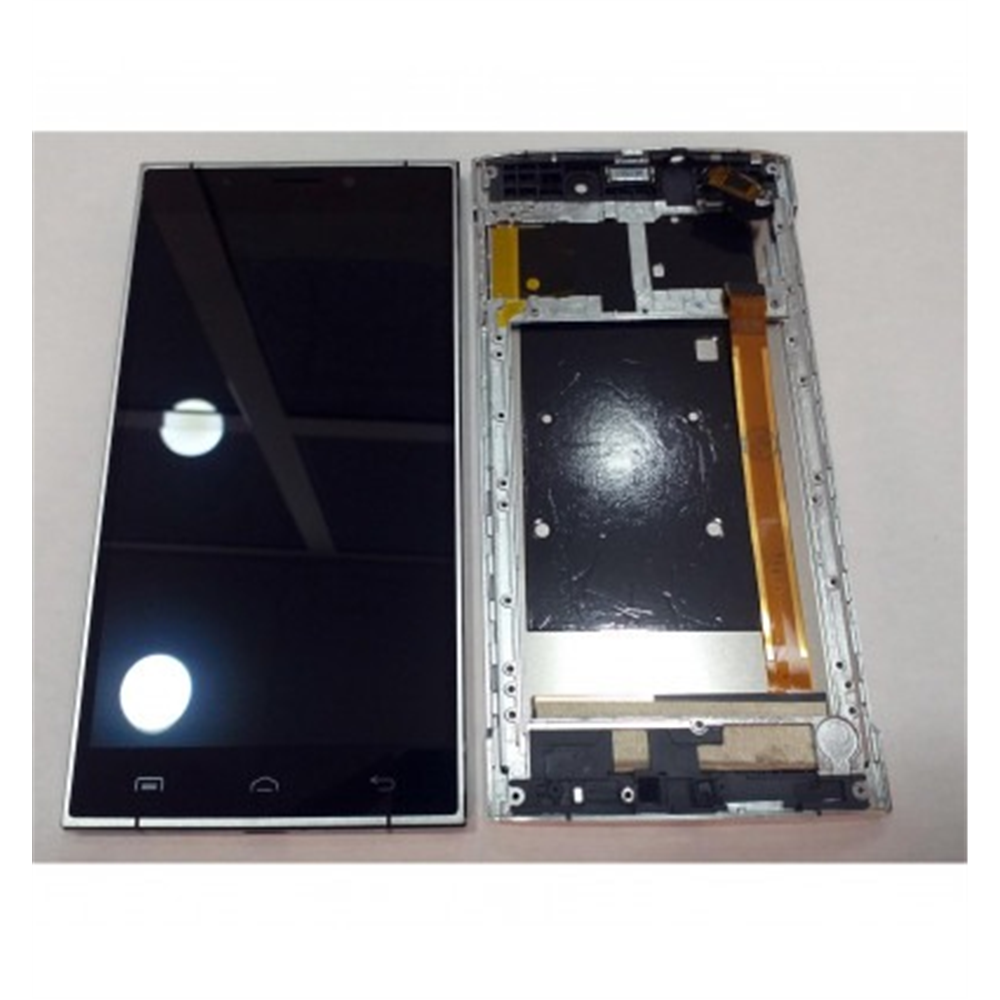 Doogee F5 pantalla lcd + tactil negro + marco plata
