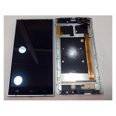 Doogee F5 pantalla lcd + tactil negro + marco plata
