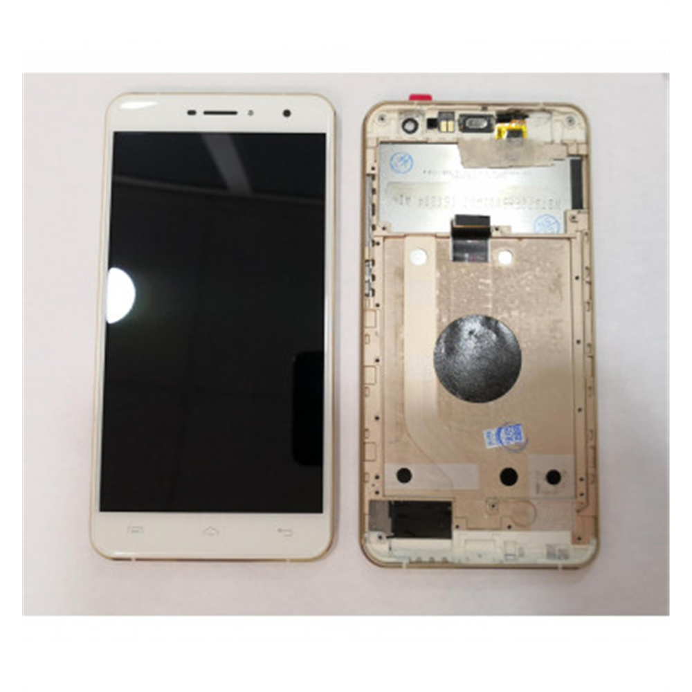 Pantalla LCD para Doogee F7 Pro mas tactil  blanco mas marco dorado