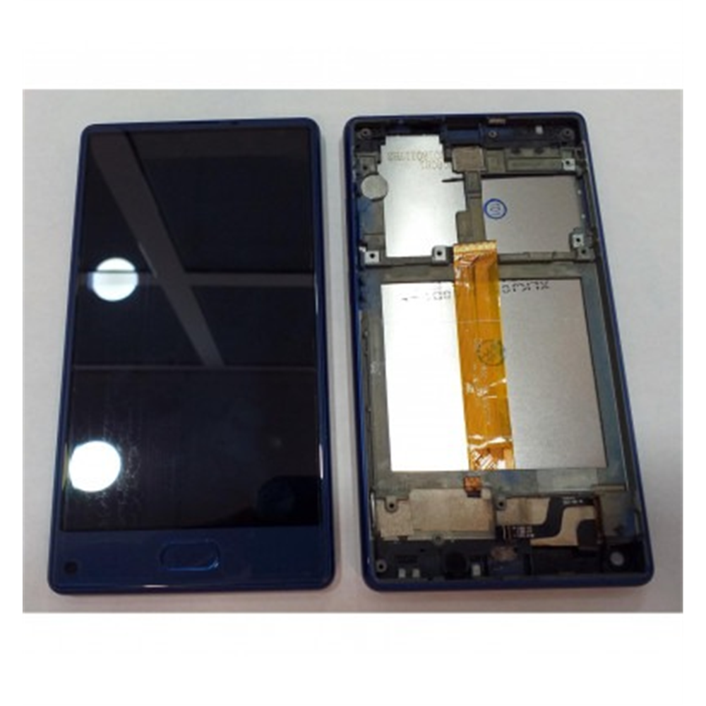Doogee Mix Lite pantalla lcd + tactil negro + marco azul
