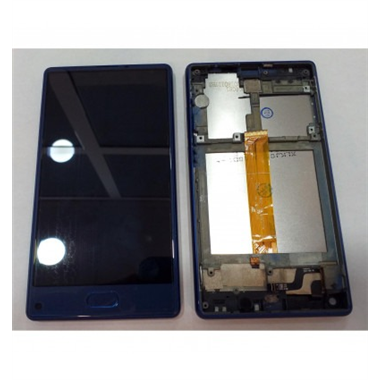 Doogee Mix Lite pantalla lcd + tactil negro + marco azul