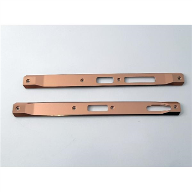 Set 2 embellecedor lateral dorado para Doogee S110 calidad premium
