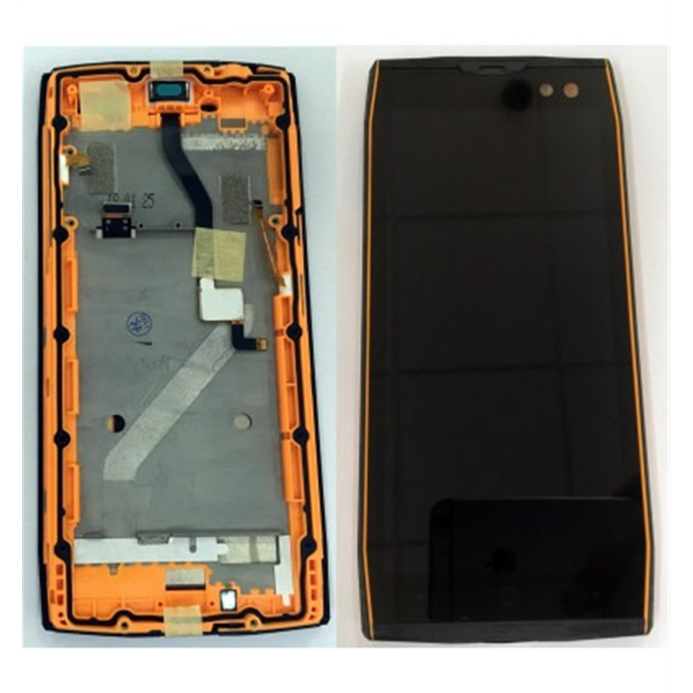 Doogee S50 pantalla lcd + tactil negro + marco naranja premium