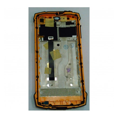 Doogee S55 pantalla lcd + tactil negro + marco naranja premium