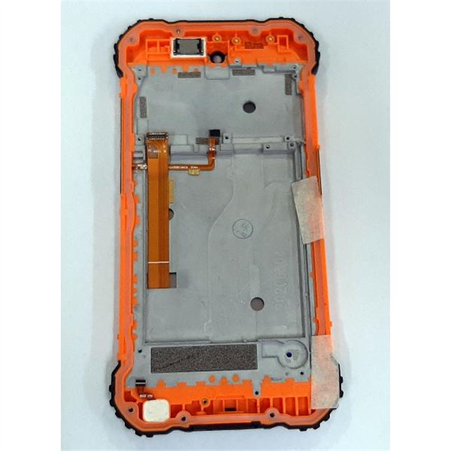 Pantalla lcd para Doogee S58 Pro mas tactil negro mas marco naranja calidad premium