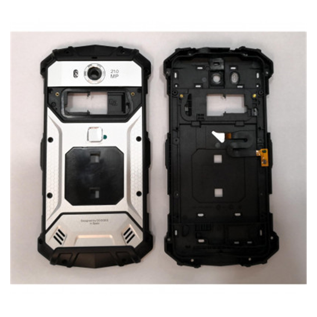 Tapa trasera o tapa bateria plateada para Doogee S60