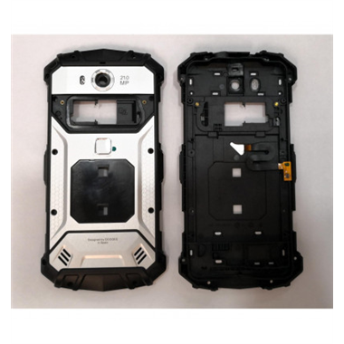 Tapa trasera o tapa bateria plateada para Doogee S60