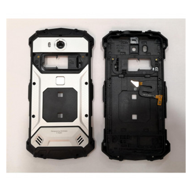 Tapa trasera o tapa bateria plateada para Doogee S60 Lite