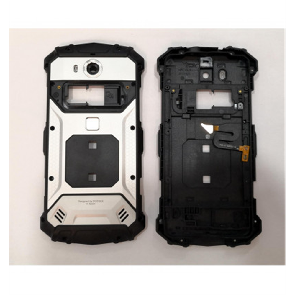 Tapa trasera o tapa bateria plateada para Doogee S60 Lite
