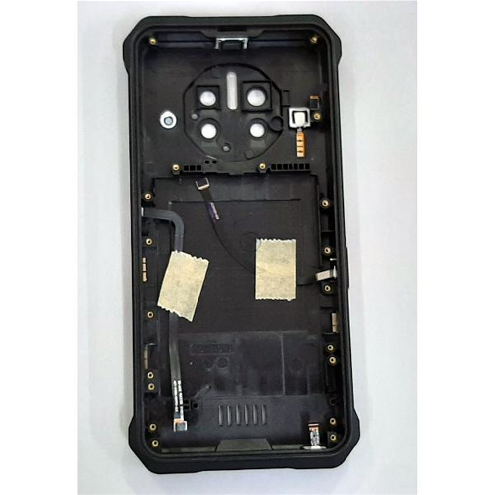 Tapa trasera o tapa bateria negra para Doogee V10 5G mas boton naranja