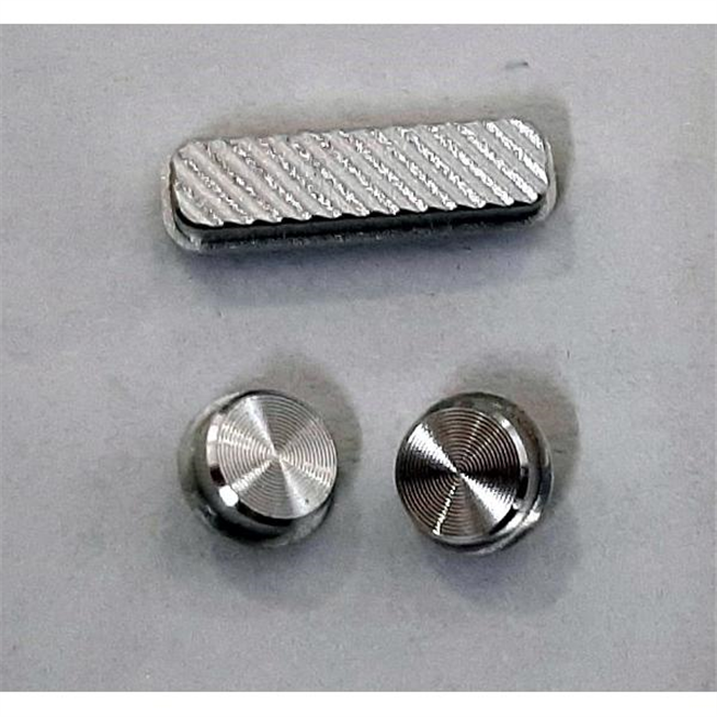 Set 3 botones platas para Doogee V20 Pro calidad premium