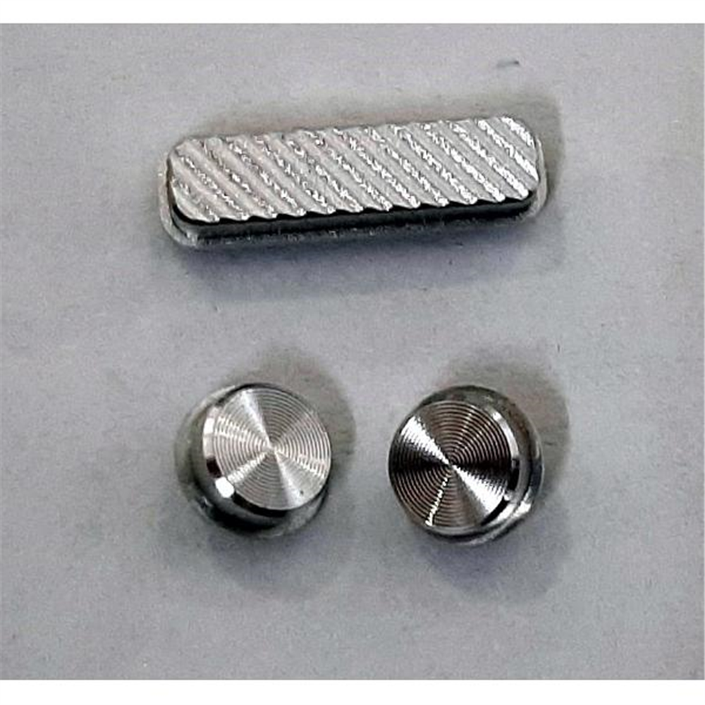 Set 3 botones platas para Doogee V20 Pro calidad premium
