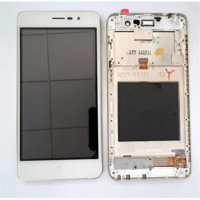Pantalla lcd para Doogee X10 mas tactil blanco mas marco dorado calidad premium