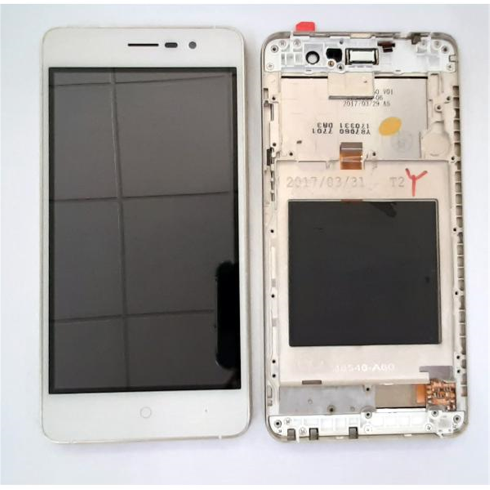 Pantalla lcd para Doogee X10 mas tactil blanco mas marco dorado calidad premium