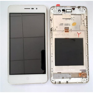 Pantalla lcd para Doogee X10 mas tactil blanco mas marco dorado calidad premium