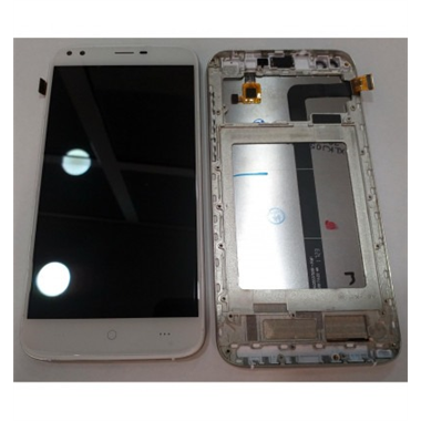 Doogee X30 pantalla lcd + tactil blanco + marco plata