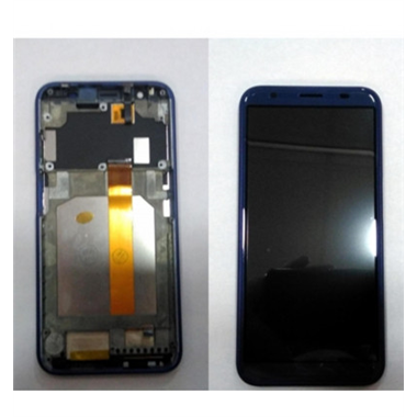 Pantalla LCD para Doogee X55 mas tactil negro mas marco azul