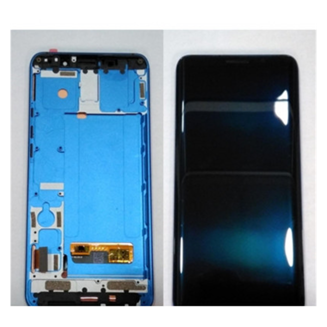Pantalla LCD para Elephone U U Pro mas tactil negro mas marco azul