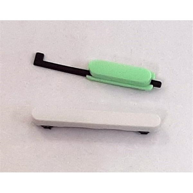 Set 2 botones blanco/verde para Google Pixel 4A 5G calidad premium