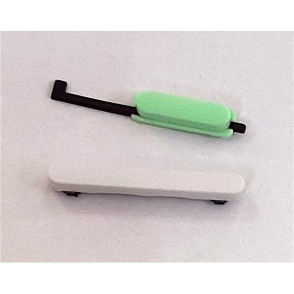 Set 2 botones blanco/verde para Google Pixel 4A 5G calidad premium