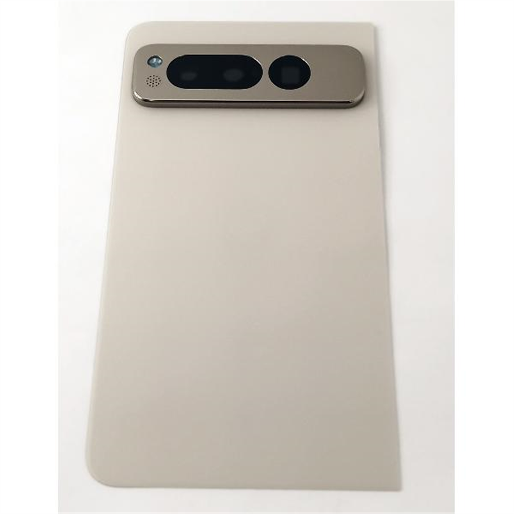 Tapa trasera o tapa bateria blanca para Google Pixel Fold 5G con cristal de camara