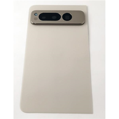 Tapa trasera o tapa bateria blanca para Google Pixel Fold 5G con cristal de camara