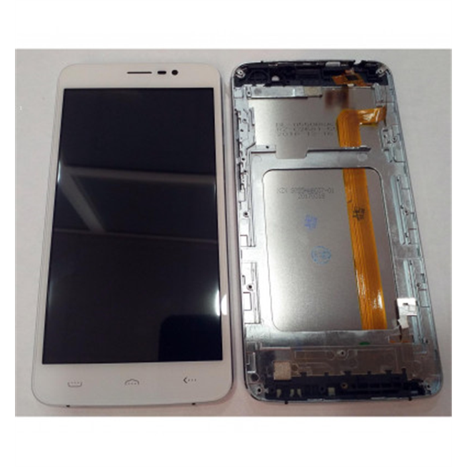 Homtom HT27 pantalla lcd + tactil blanco + marco plata