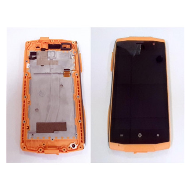 Pantalla lcd para Homtom Zoji Z6 mas tactil negro mas marco naranja calidad premium