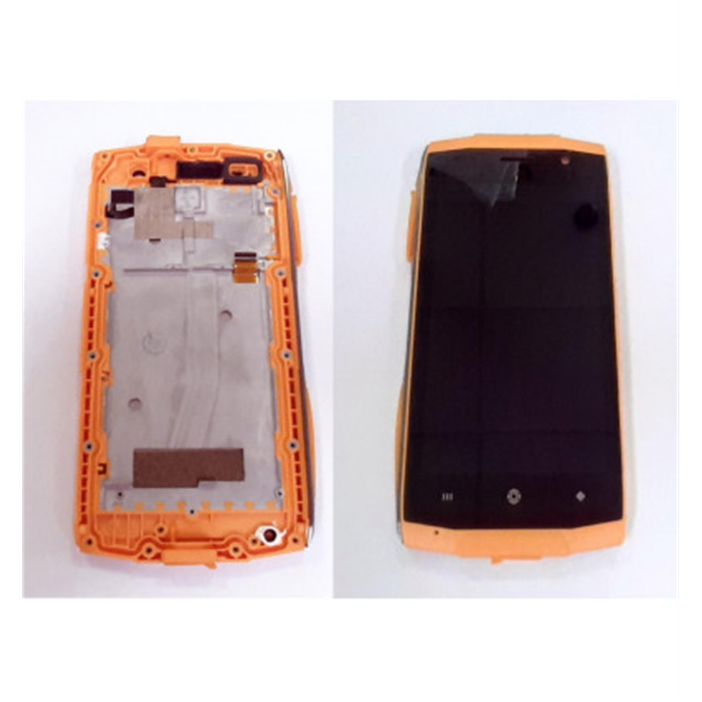 Pantalla lcd para Homtom Zoji Z6 mas tactil negro mas marco naranja calidad premium